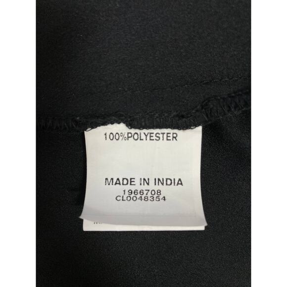 eShakti Black Dress Maxi Black Celestial Stars Half Sleeves Empire Waist Large - Picture 12 of 15